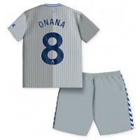 Everton Amadou Onana #8 Tretí Detský futbalový dres 2023-24 Krátky Rukáv (+ trenírky)